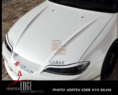 Car Make T&E Vertex Edge Bonnet without Slit Carbon Fiber with Washer Nozzle Holes - Silvia S15