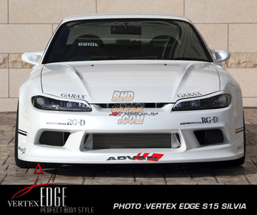 Car Make T&E Vertex Edge Bonnet without Slit Carbon Fiber with Washer Nozzle Holes - Silvia S15