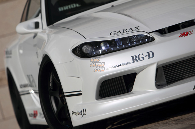 Car Make T&E Vertex Edge Bonnet without Slit Carbon Fiber with Washer Nozzle Holes - Silvia S15