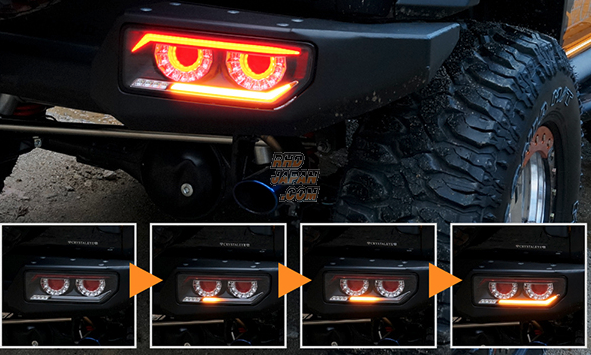 Crystal Eye Vulcan Fiber LED Tail Set Smoke Jimny JB64W Jimny