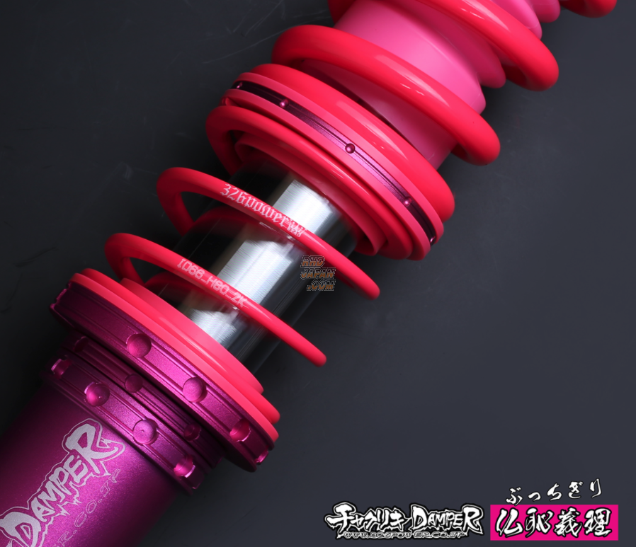 326 Power Chakuriki Damper Bucchigiri Coilover Set All Chara Pink Color  12/7K - Silvia S15 - RHDJapan
