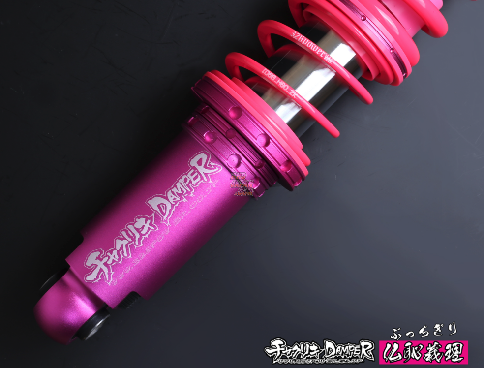 326 Power Chakuriki Damper Bucchigiri Coilover Set All Chara Pink Color  12/7K - Silvia S15 - RHDJapan
