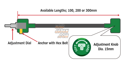Tein Adjustment Dial Extension Tool Flexible Controller Set - 100mm
