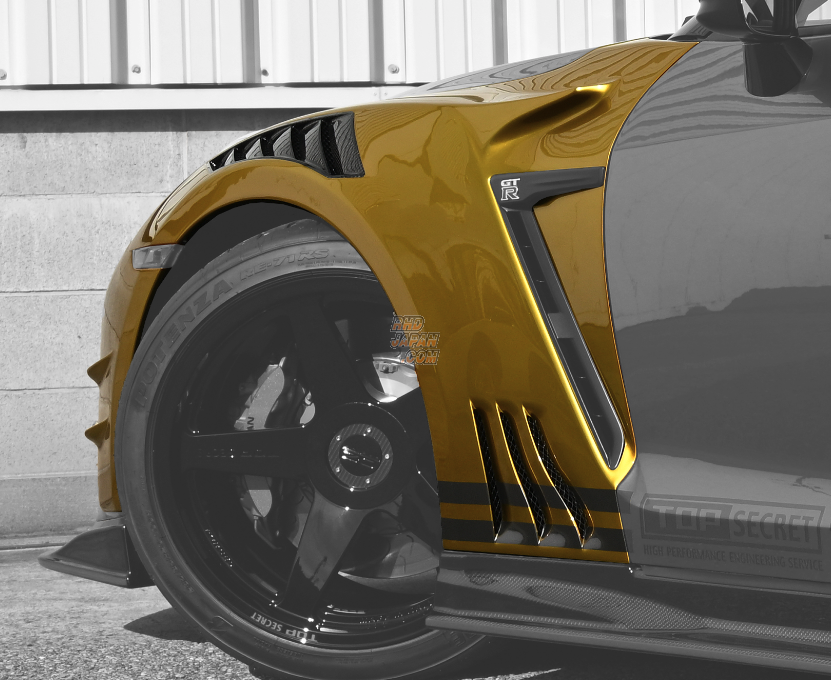 Top Secret GT Front Wide Fender Set for MY17 OEM / TS M17 Version S Front Bumper GT17S - GT-R R35