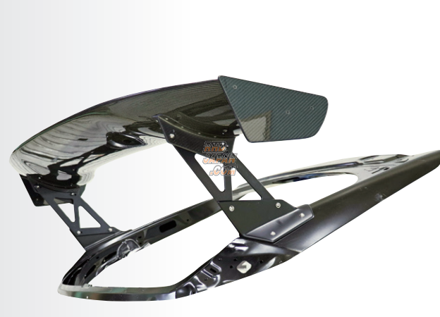 VOLTEX GT Wing Type 1 - 1500X225mm Wet Carbon Type-C End Plate Standard Trunk Base Clear Coat 