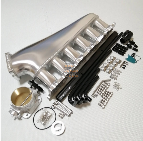 Nagahori Racing High Capacity Aluminium Surge Tank Kit 90mm Throttle Body Silver - RB25DET