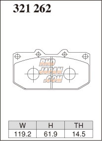 Dixcel High Performance Street & Circuit Brake Pads Set ES Type Front - GTO Z15A Z16A Fairlady Z Z32 Silvia S14 S15 Skyline R32 R33 R34 GT-R BNR32
