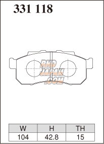 Dixcel High Performance Street Brake Pads Set KP Type Front - Acty Beat City Life N-Box That's Today Vamos Hobio Zest