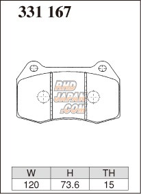 Dixcel High Performance Street & Circuit Brake Pads Set S Type Front - Integra DC5 Fairlady Z33 Skyline CPV35