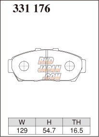 Dixcel High Performance Street & Circuit Brake Pads Set Z Type Front - Integra DB# DC1 DC2 Orthia EL1 EL2 EL3