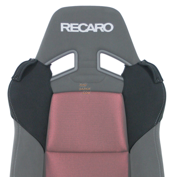 7-Wood Recaro Seat Shoulder Cover - SR-7 SR-7F Black X Brown Double Stitch Left