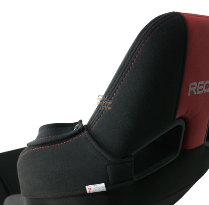 7-Wood Recaro Seat Shoulder Cover - SR-7 SR-7F Black X Brown Double Stitch Left