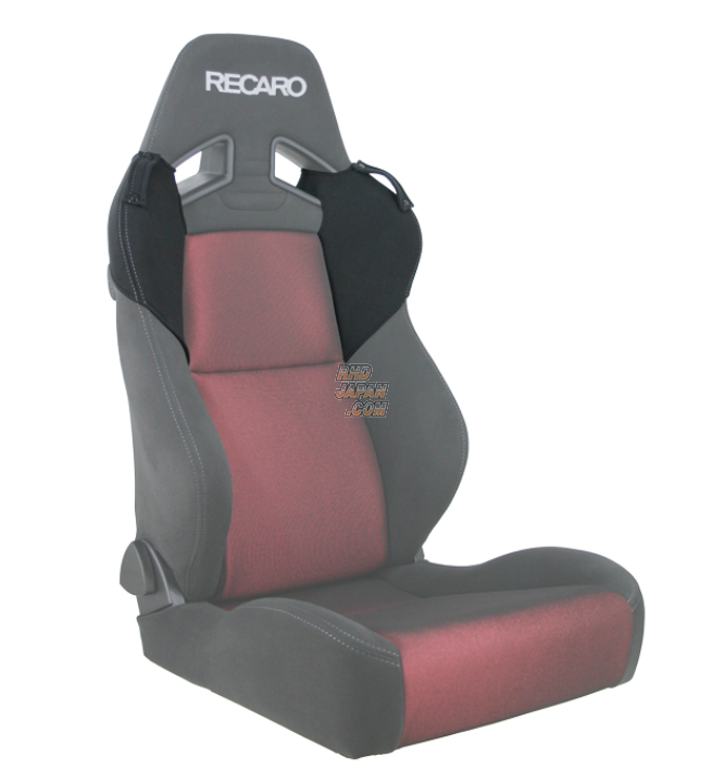 7-Wood Recaro Seat Shoulder Cover - SR-7 SR-7F Black X Red Double Stitch Right