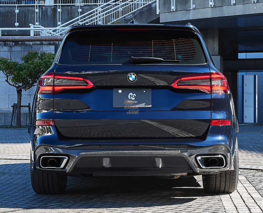 3D Design Rear Diffuser Set Carbon Fiber - BMW X5 G05 M Sport JU44A JU44S M50i