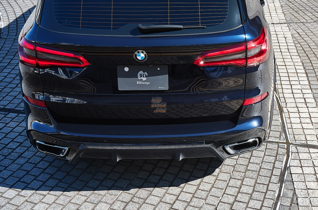 3D Design Rear Diffuser Set Carbon Fiber - BMW X5 G05 M Sport JU44A JU44S M50i
