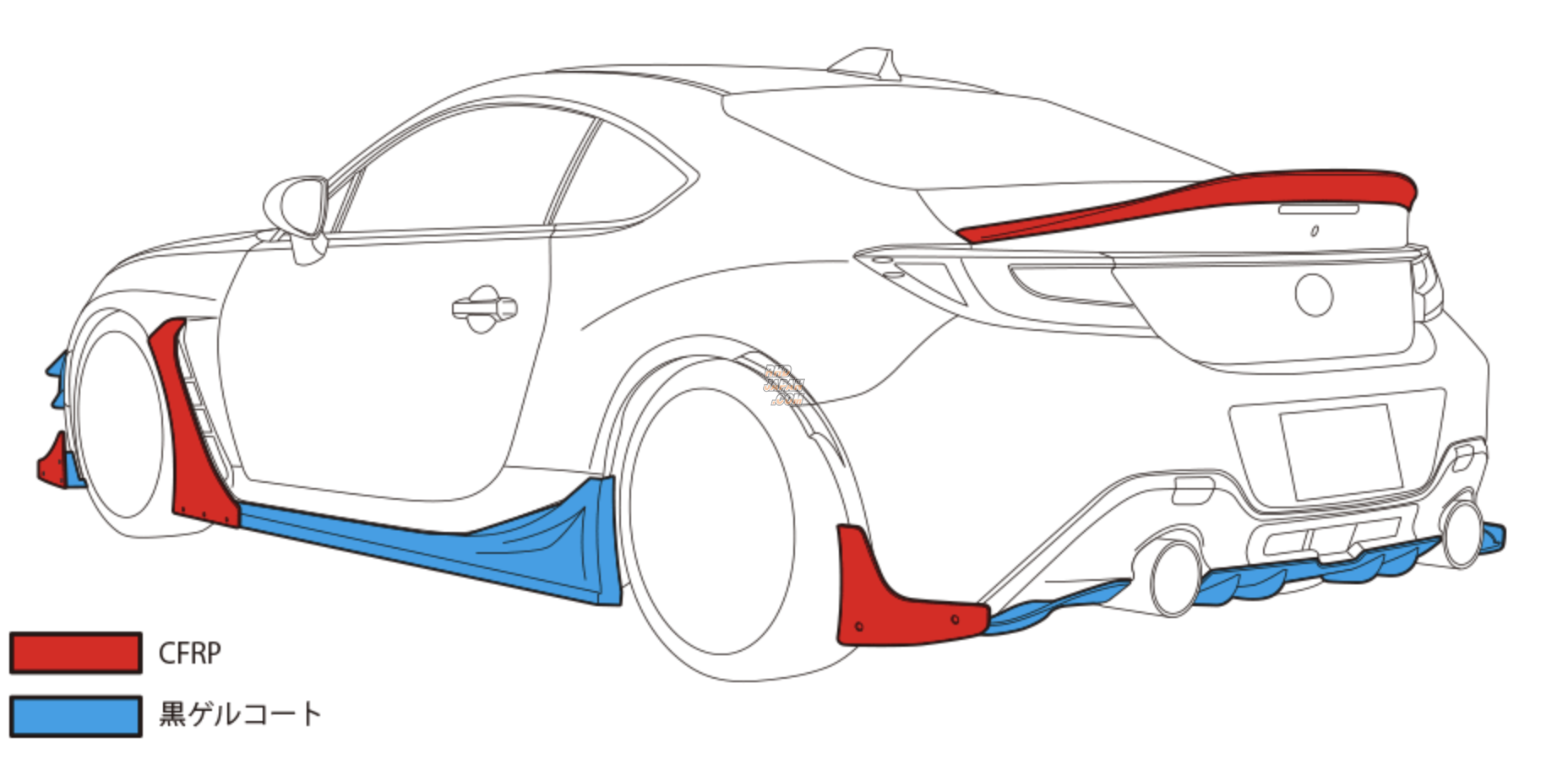 HKS Rear Under Spoiler Type-S - BRZ ZD8 GR86 ZN8 - RHDJapan