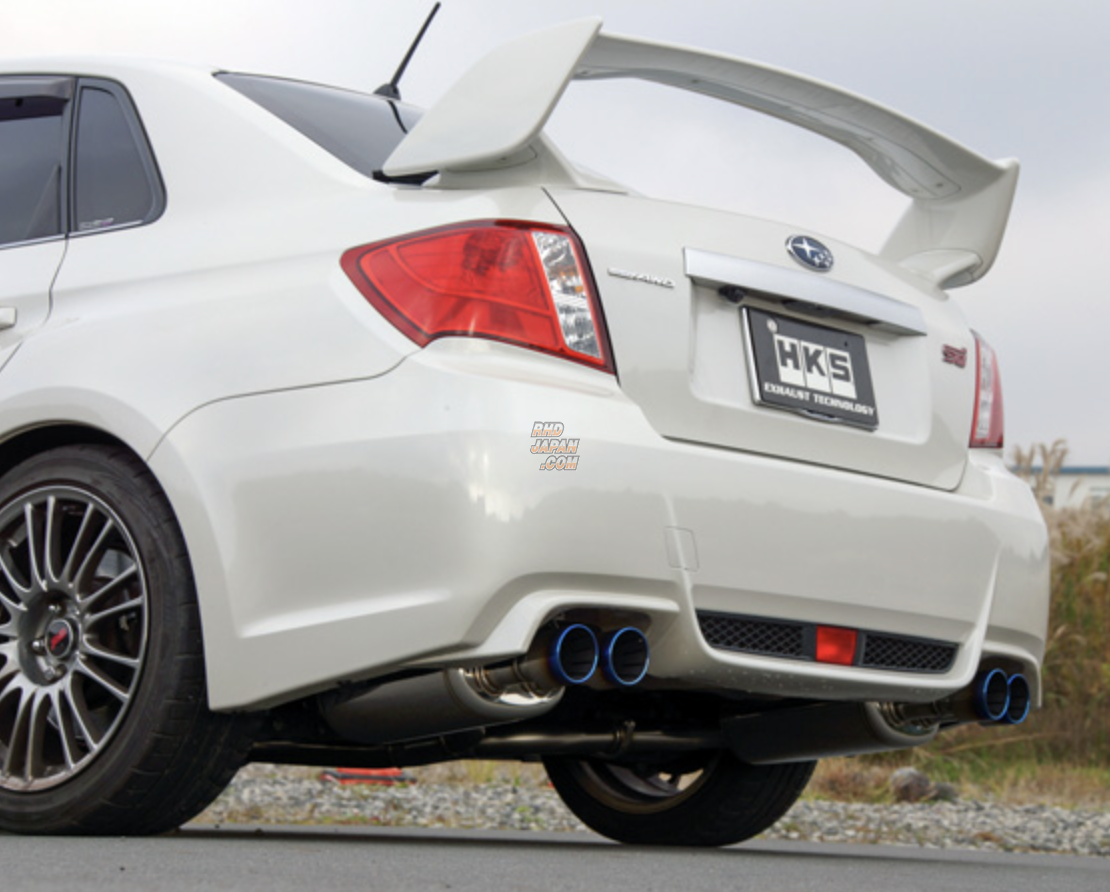 HKS Super Turbo Muffler Exhaust System Ti-1 Titan Tail - Impreza WRX STI GVB