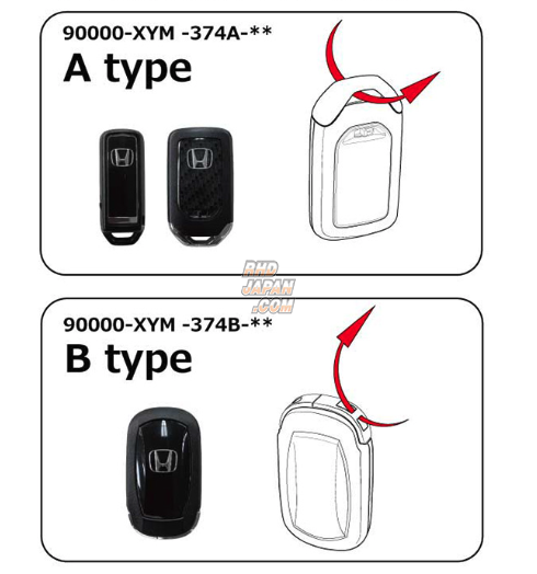 Mugen Smart Key Case - Black A-Type