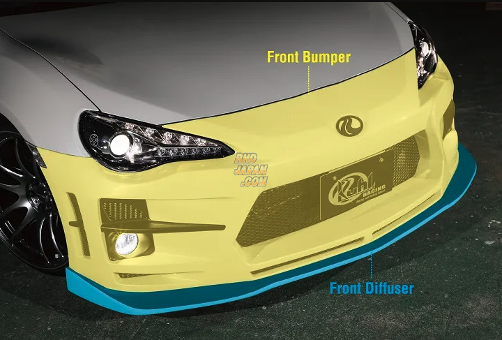 Kuhl Racing Version 1 01R-GT Front Bumper FRP Primer Gel Coat - 86 ZN6