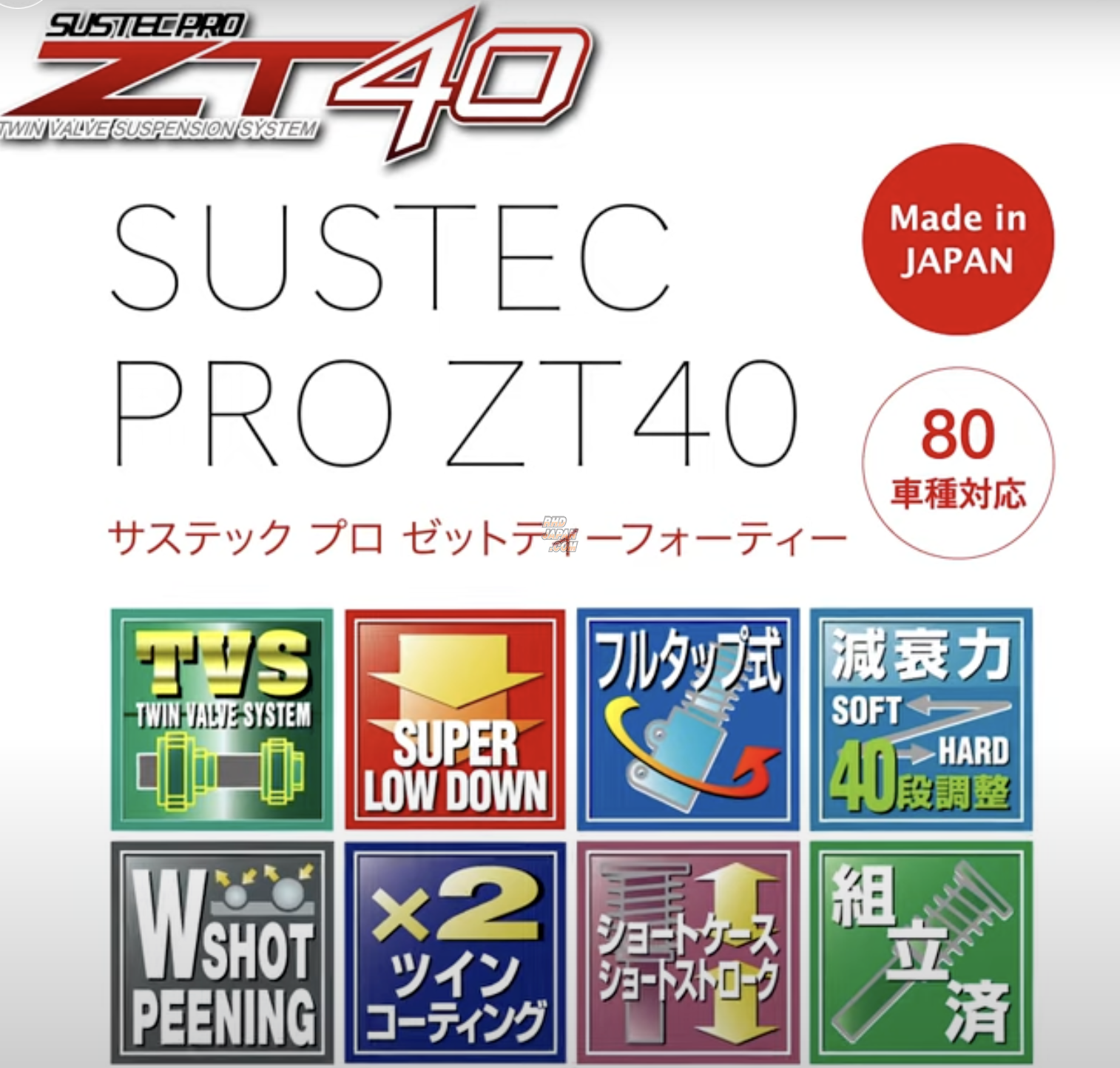 Tanabe Sustec PRO ZT40 Twin Valve Suspension System Coilover Kit  - Stepwagon RP6