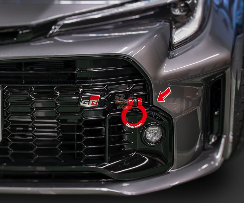 Okuyama Carbing Flip-up Front Towing Hook Yellow - GR Corolla GZEA14H