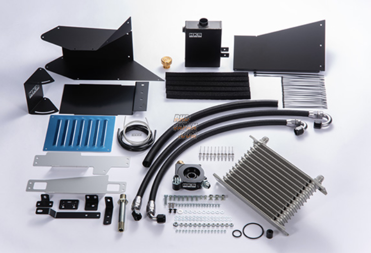 HKS Oil Cooler Kit S Type Black for Forced Induction Engines Black