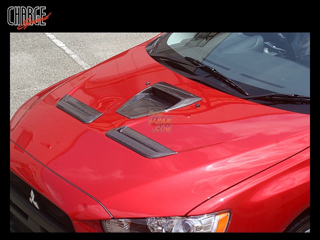Charge Speed Carbon Fiber Bonnet Side Air Duct - Lancer Evolution X CZ4A