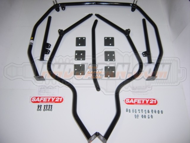 CUSCO Safety 21 Roll Cage 6 Point 2 Seats Around + Main & Side Bar Black - NCEC