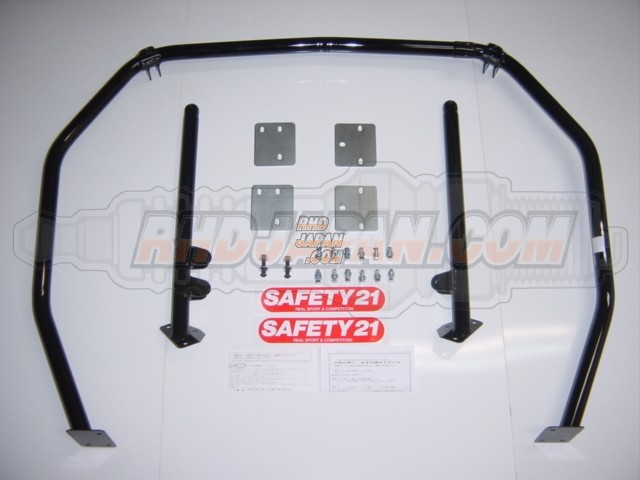 CUSCO Safety 21 Roll Cage 4 Point Front Section Around + Main & Side Bar Black - NCEC