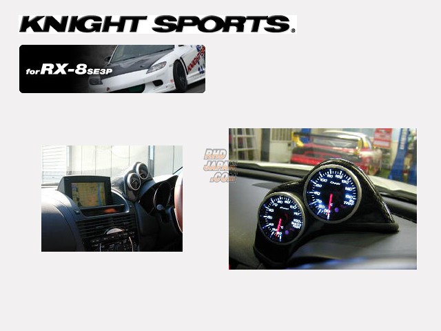 Knight Sports Dual Cockpit Meter Panel Carbon Fiber - RX-8