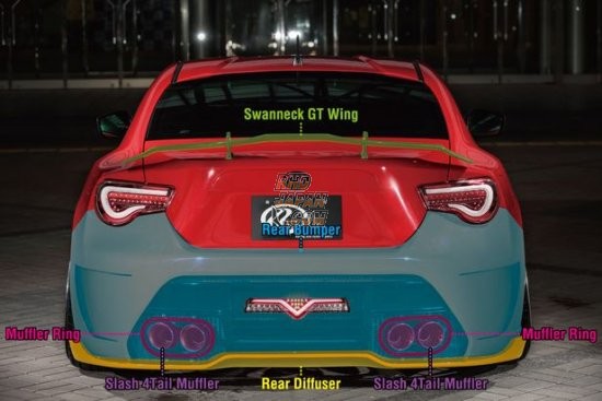 Kuhl Racing Rear Under Diffuser for Bumper 02R-SS I FRP Primer Gel Coat - 86 ZN6