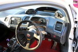 Back Yard Special Carbon Fiber Dash Panel Surround Cover - Civic FD2