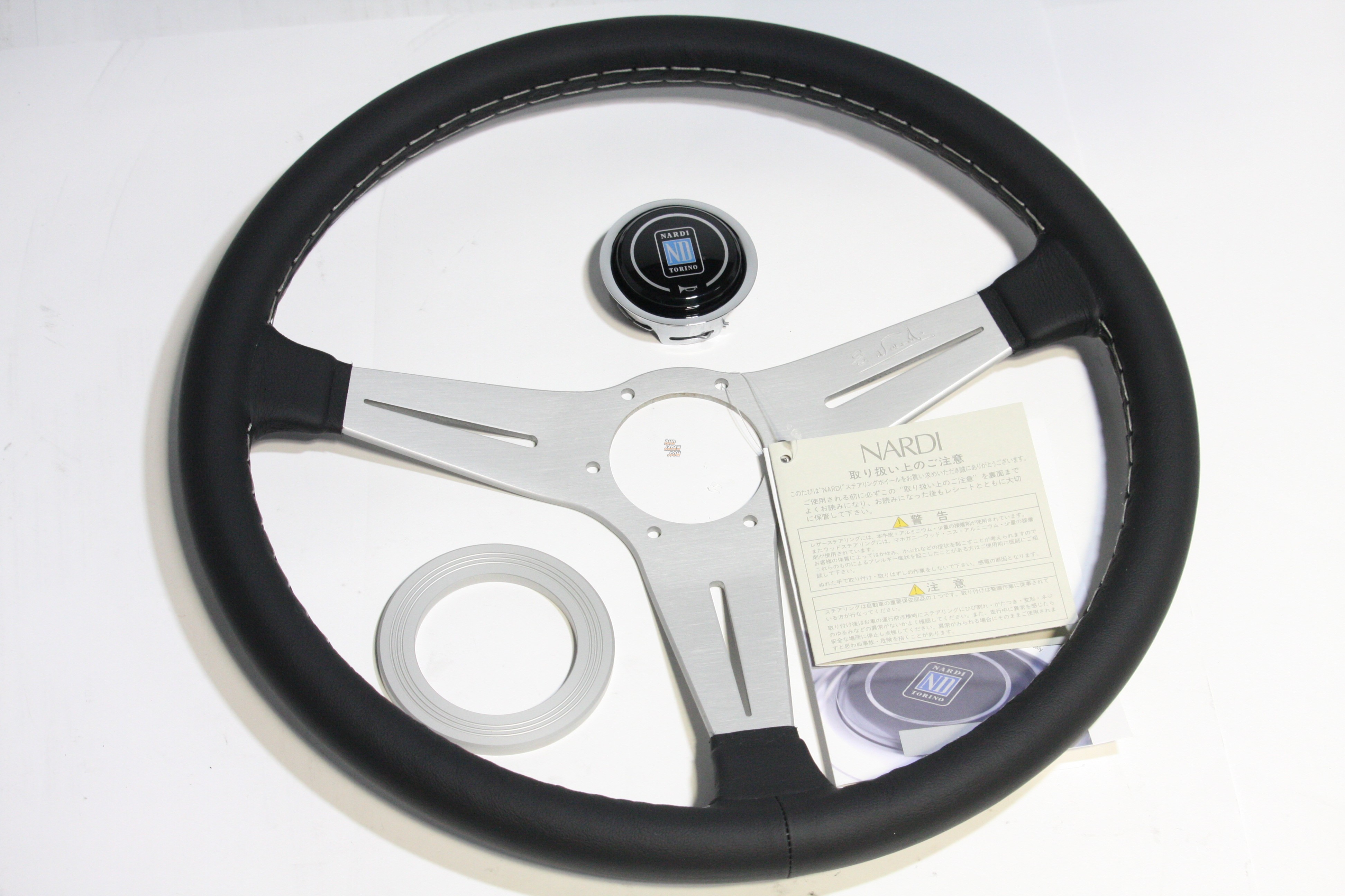 NARDI Classic Steering Wheel Smooth Leather - 380mm Silver