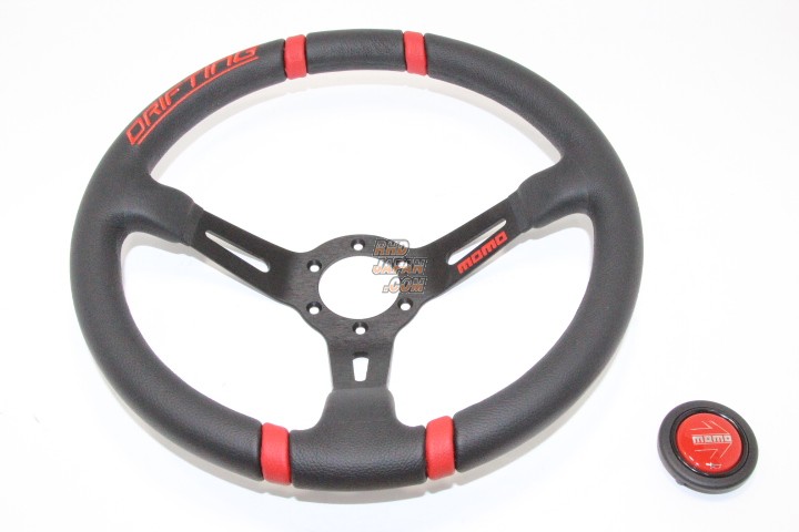 MOMO Drifting Steering Wheel 350mm - Red - RHDJapan