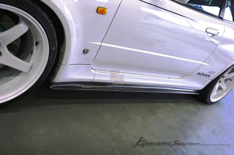 Kansai Service Carbon Side Steps Rear Under Spoiler Set - BNR34