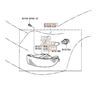 Toyota OEM Front Turn Signal LH Kouki - Mark II JZX100