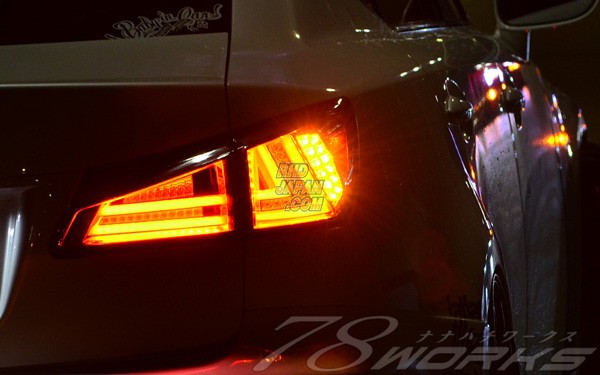 78 Works Fiber Full LED Tail Set Red Clear - Lexus GSE20 GSE21 GSE25 USE20