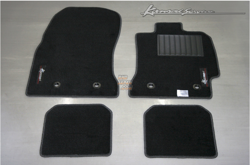 Kansai Service Floor Mat Set Front and Rear Red Stitch - Levorg VM4 VMG WRX S4 WRX STi VAB