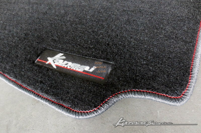 Kansai Service Floor Mat Set Front and Rear Red Stitch - Levorg VM4 VMG WRX S4 WRX STi VAB
