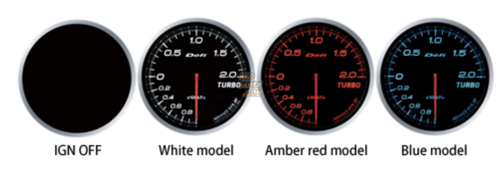 Defi Link Advance BF Turbo Gauge Boost Meter 60mm - White