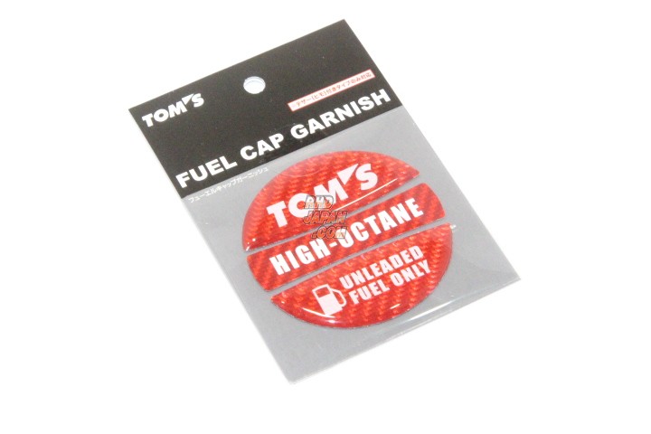 TOM'S High Octane Gas Cap Fuel Sticker - Red