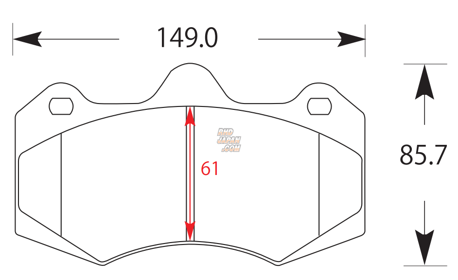 Project Mu Brake Pads Type HC-CS AP Racing 6 Pot CP7040D61 - F1705