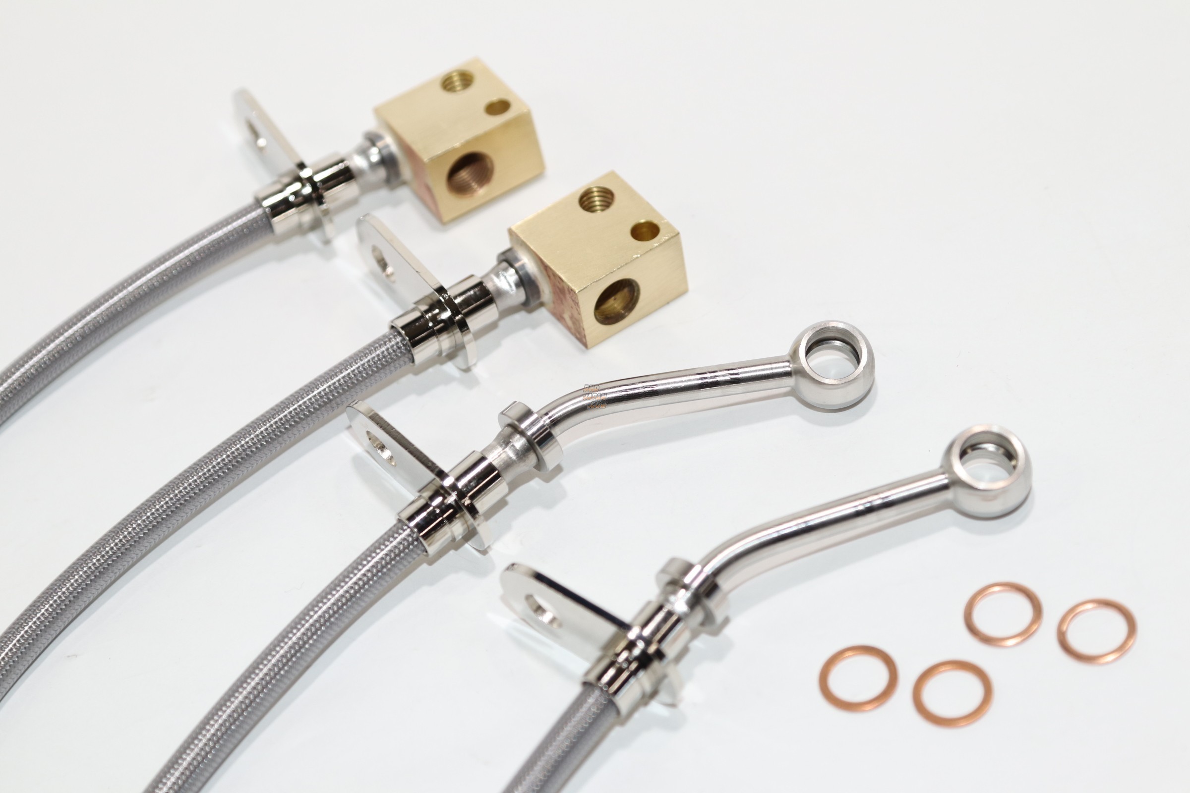 Project Mu Teflon Brake Line Stainless Fittings Clear