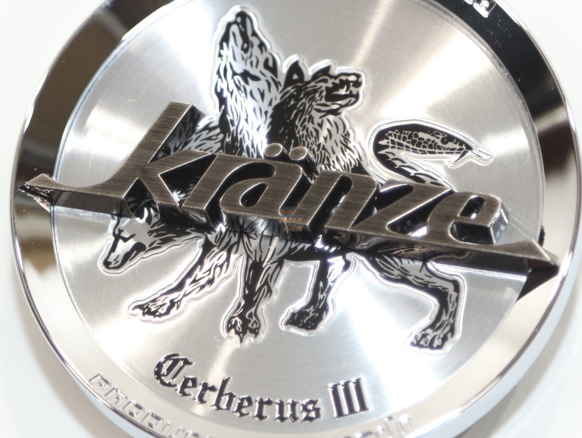 Weds Center Cap Kranze Cerberus III Series Chrome Hairline Black