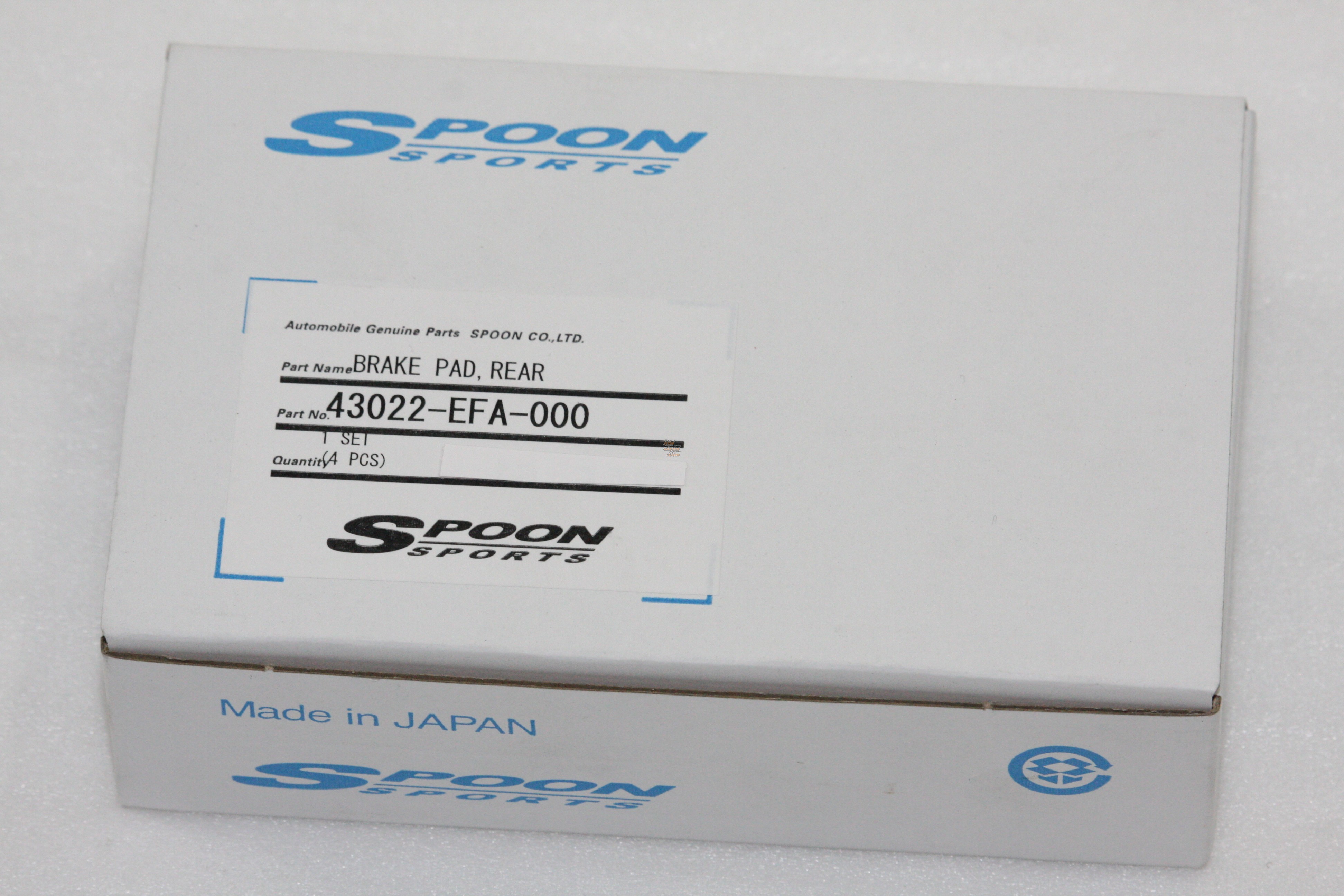 Spoon Sports Brake Pads Set Rear EG2 EG6 EG9 EK4 GD3 GE8 DC2 DB8 GK5