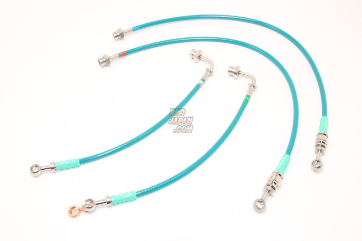 Project Mu Teflon Brake Line Stainless Fittings Green - CT9A