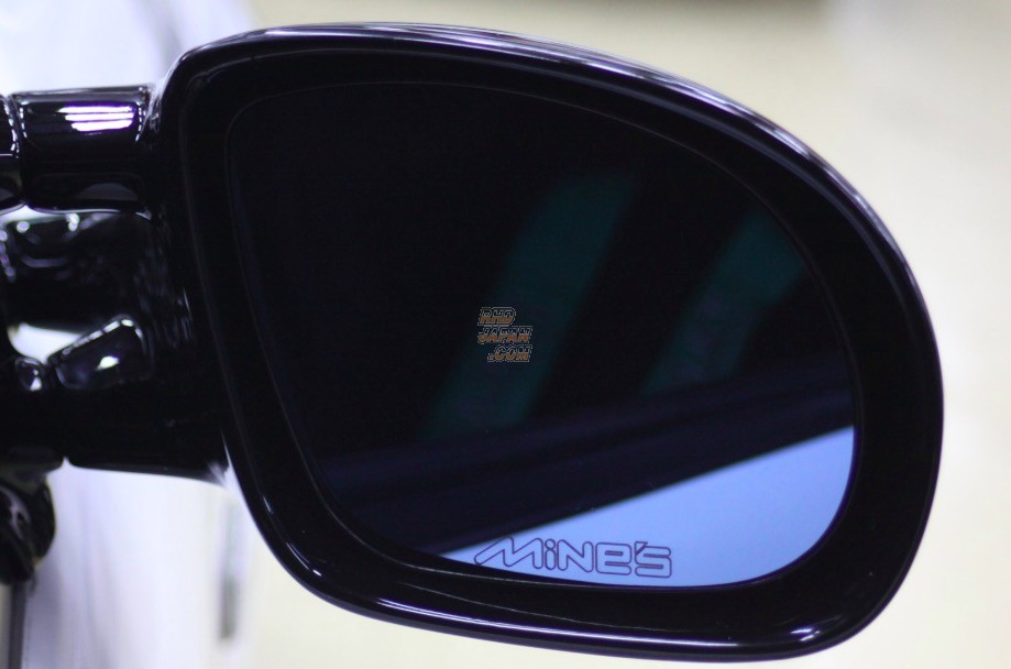 MINE's New Carbon Aero Mirror Set Carbon Fiber Sapphire Green Clear Finish - BNR34