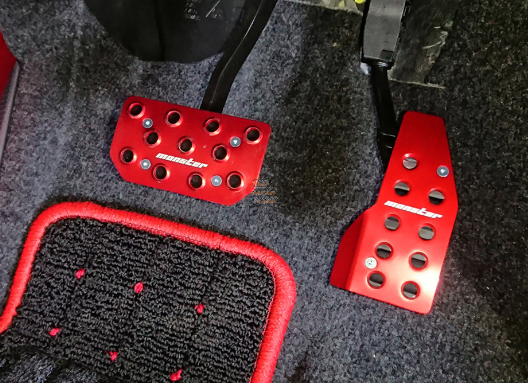 Monster Sport Sports Driving Pedal Cover Set Automatic Transmission Red