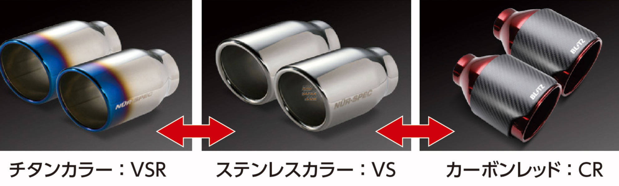 Blitz Nur-Spec Custom Edition Nur-CE Carbon Red Muffler Exhaust System - GR Yaris GXPA16 RZ