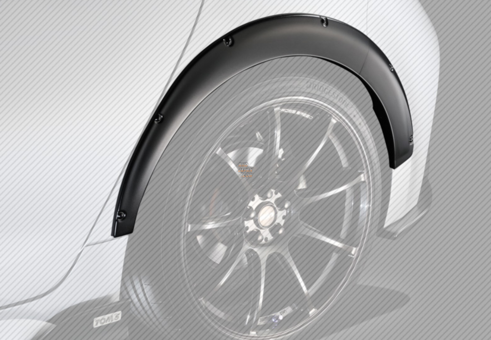 TOM's Over Fender Set ABS Attitude Black Mica - Corolla Sport ZWE211H ZWE213H NRE210H NRE214H